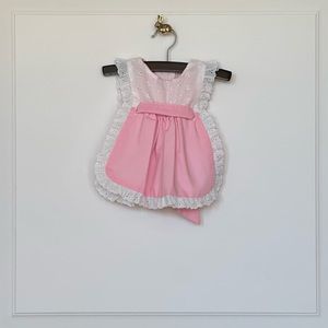 Vintage Apron Pinafore Top/Dress in Pink
